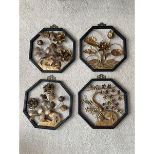 Wood & Metal Four‎ Seasons Framed Wall Plaques